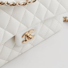 Chanel Classic Flap Small Caviar White