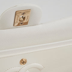 Chanel Classic Flap Small Caviar White