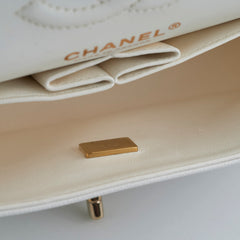 Chanel Classic Flap Small Caviar White