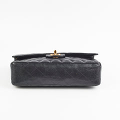 Chanel Caviar Medium/Large Double Classic Flap Black 24k Gold Plated Hardware