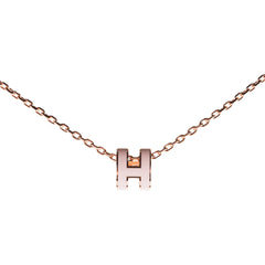 Hermes Pop H Necklace Rose