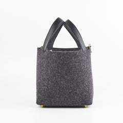 Hermes Picotin 18 Wool Feutre Swift Graphite - U Stamp (2022)