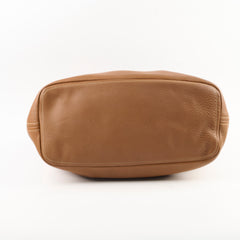 Prada Brown Vitello Daino Hobo Tote Bag