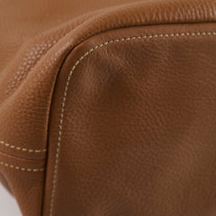 Prada Brown Vitello Daino Hobo Tote Bag