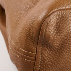 Prada Brown Vitello Daino Hobo Tote Bag