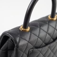 Chanel Small Coco Handle Caviar Black