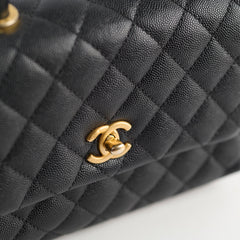 Chanel Small Coco Handle Caviar Black
