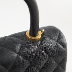 Chanel Small Coco Handle Caviar Black