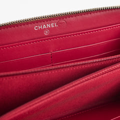 Chanel Gabrielle Zippy Wallet Beige/Black