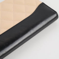 Chanel Gabrielle Zippy Wallet Beige/Black