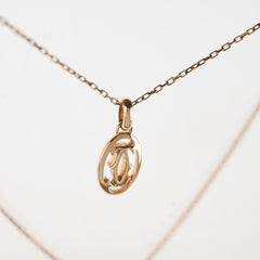 Cartier Logo Necklace Rose Gold