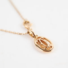 Cartier Logo Necklace Rose Gold