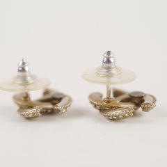 Chanel CC Logo Crystal Earrings Stud