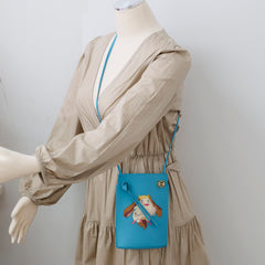 Loewe Dice Pocket Howl's Moving Castle Heen Crossbody Bag Blue