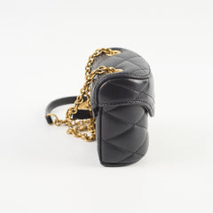 Saint Laurent Micro June Leather Crossbody Black