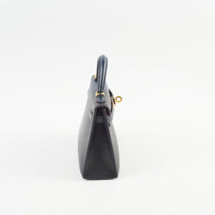 Kelly Mini Kelly Epsom Blue Indigo / Black Z stamp