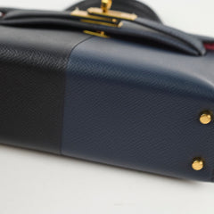 Kelly Mini Kelly Epsom Blue Indigo / Black Z stamp