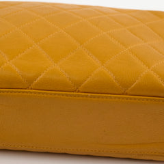 Chanel Vintage Top Handle CC Turnlock Bag Mustard Caviar