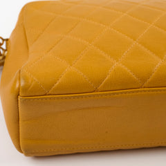 Chanel Vintage Top Handle CC Turnlock Bag Mustard Caviar