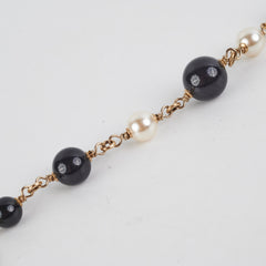 Chanel Long Pearl Crystal Necklace