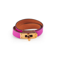 Hermes Kelly Double Tour Purple Bracelet Size T2 15.5cm