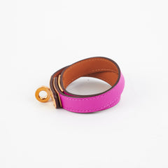 Hermes Kelly Double Tour Purple Bracelet Size T2 15.5cm