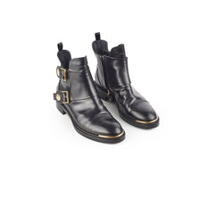 Louis Vuitton Black Leather Boots Size 39