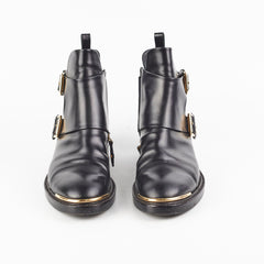 Louis Vuitton Black Leather Boots Size 39