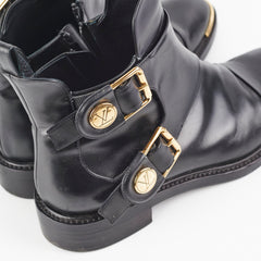 Louis Vuitton Black Leather Boots Size 39