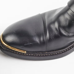 Louis Vuitton Black Leather Boots Size 39
