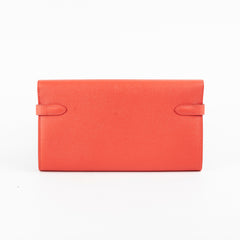 Hermes Kelly Long Wallet Epsom Rose Jaipur X Stamp (2016)