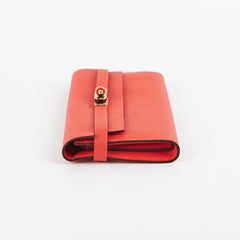 Hermes Kelly Long Wallet Epsom Rose Jaipur X Stamp (2016)