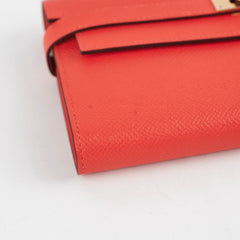 Hermes Kelly Long Wallet Epsom Rose Jaipur X Stamp (2016)