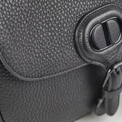 Christian Dior Grained Calfskin Medium Bobby Flap Black
