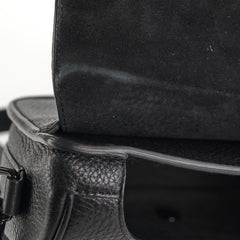 Christian Dior Grained Calfskin Medium Bobby Flap Black