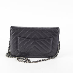 Chanel Wallet On Chain WOC Calfskin Black