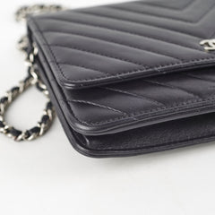 Chanel Wallet On Chain WOC Calfskin Black