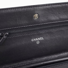Chanel Wallet On Chain WOC Calfskin Black