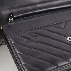 Chanel Wallet On Chain WOC Calfskin Black