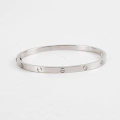 Cartier Love Bracelet Thin White Gold Size 16