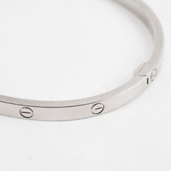 Cartier Love Bracelet Thin White Gold Size 16