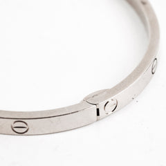Cartier Love Bracelet Thin White Gold Size 16