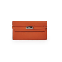 Hermes Kelly Long Wallet Orange Epsom