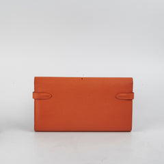 Hermes Kelly Long Wallet Orange Epsom