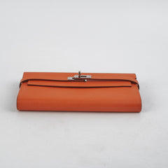 Hermes Kelly Long Wallet Orange Epsom