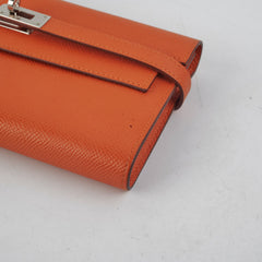 Hermes Kelly Long Wallet Orange Epsom