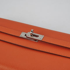 Hermes Kelly Long Wallet Orange Epsom