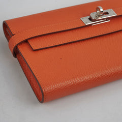 Hermes Kelly Long Wallet Orange Epsom