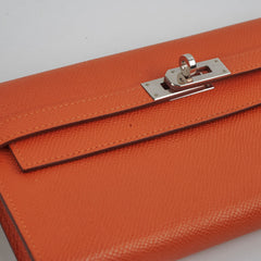 Hermes Kelly Long Wallet Orange Epsom