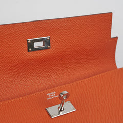 Hermes Kelly Long Wallet Orange Epsom